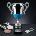 Kit Fantacalcio — Coppa 1° + Podio Medaglie + Portachiavi MVP